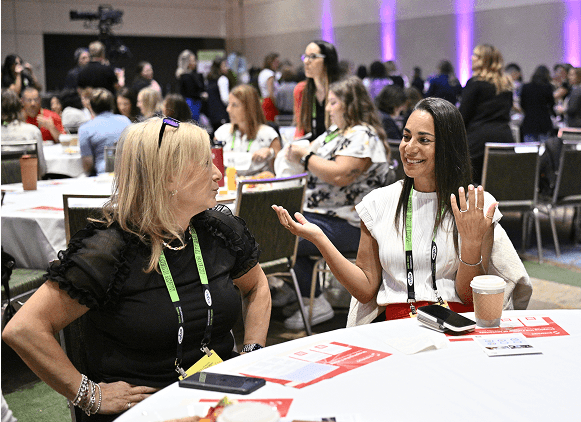 Women at networking breakfast event