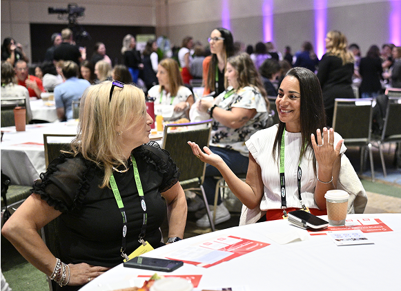 Women at networking breakfast event